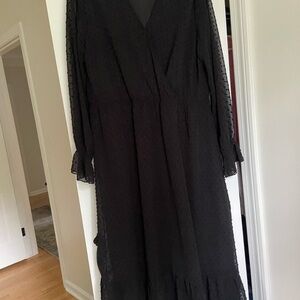 Chic Black Long Sleeve Women's Dress